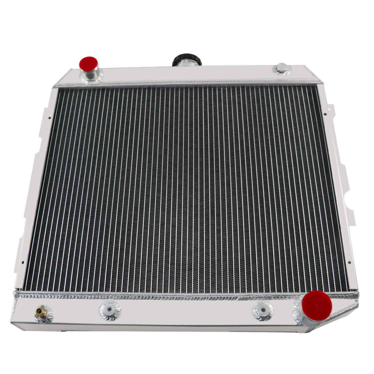 ALLOYWORKS 4-Row Aluminum Radiator with Shroud Fan & Relay Kit - Compatible with 1968-1972 Dodge Charger & Plymouth Barracuda - High-Performance Cooling for Classic Muscle Cars