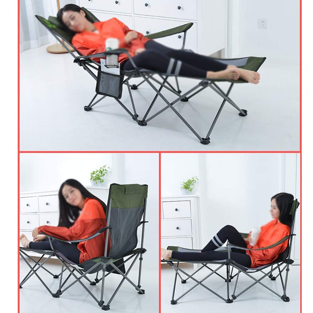 Portable Folding Lounge Chair - Lightweight Beach Chair for Outdoor, Patio, Poolside & Travel | Comfortable Sun Lounger & Siesta Chair for Relaxing at Home, Garden or Vacation
