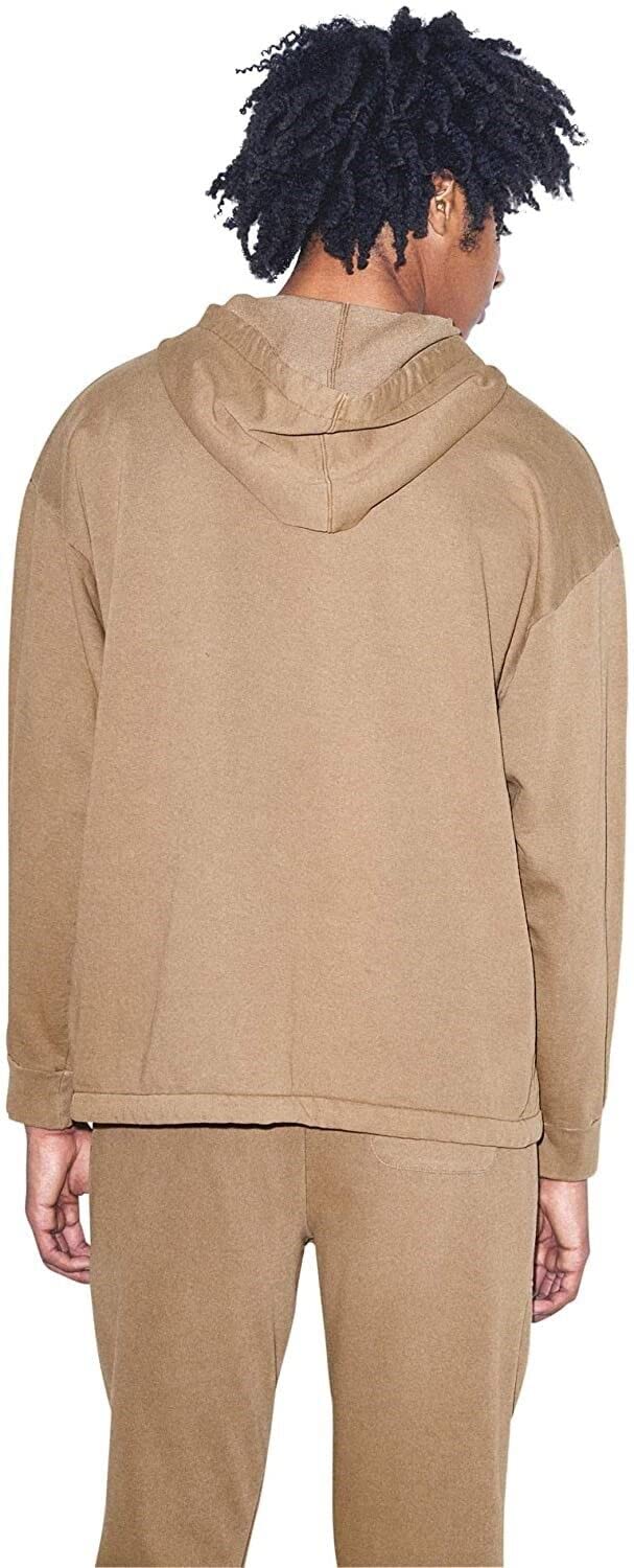 American Apparel Men's French Terry Long Sleeve Drawstring Hoodie - Comfortable Casual Pullover for Gym, Lounge & Streetwear
