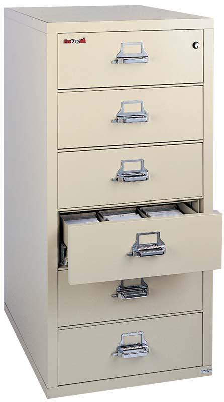FireKing 6-Drawer Fireproof File Cabinet - Model 2552 C - Secure Document Storage for Office, Home & Business - Fire-Resistant Card & Note Organizer for Important Files & Records