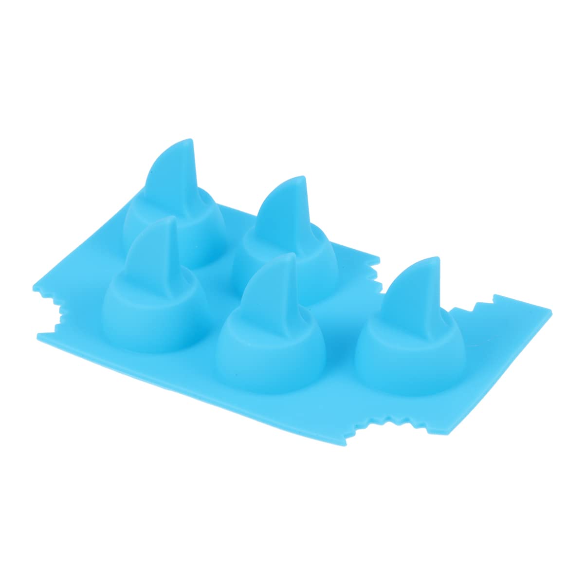DOITOOL Silicone Shark Fin Ice Cube Tray - BPA Free Ice Mold for Cocktails, Lemonade & Party Drinks - Fun DIY Ice Maker for Summer BBQs, Pool Parties & Home Bars (Blue)