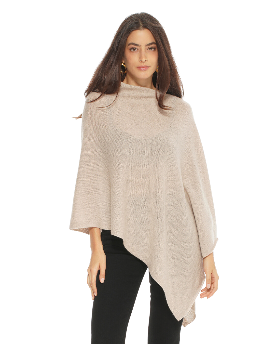 Luxury Women's Pure Cashmere Poncho - Soft & Warm Pastel Blue Shawl Wrap for Fall & Winter | Perfect for Office, Travel & Casual Wear