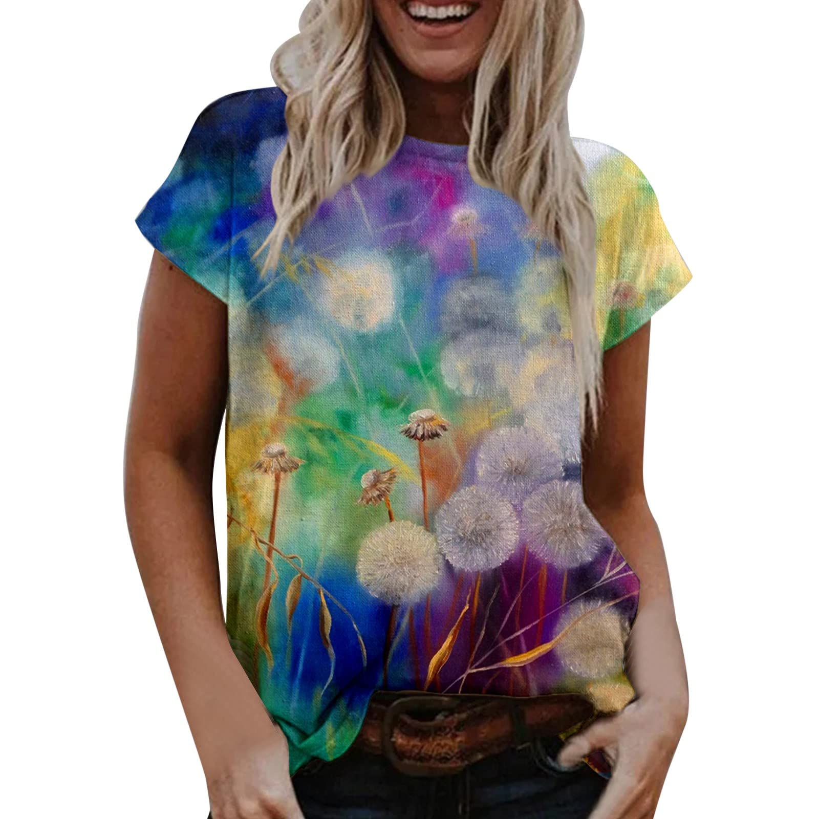 Women's Long Sleeve T-Shirts - Cute Summer Tops for Women Plus Size - O-Neck Printed Fashion Tops | Casual Wear, Office Outfits & Everyday Comfort
