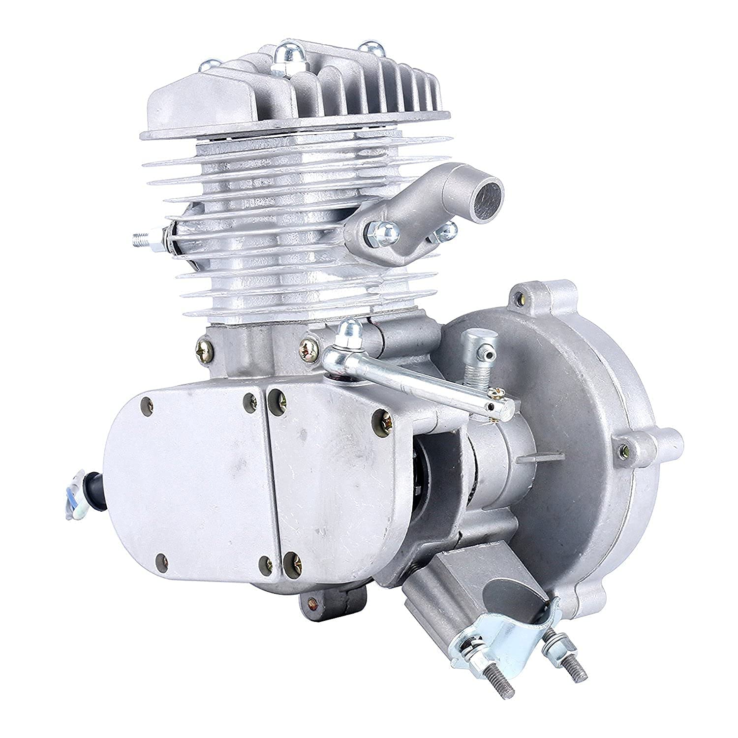 80cc 2 Stroke Bicycle Engine Kit - Motorized Bike Conversion Kit with Silver Finish | Perfect for Commuting, Off-Road Adventures & DIY Bike Projects