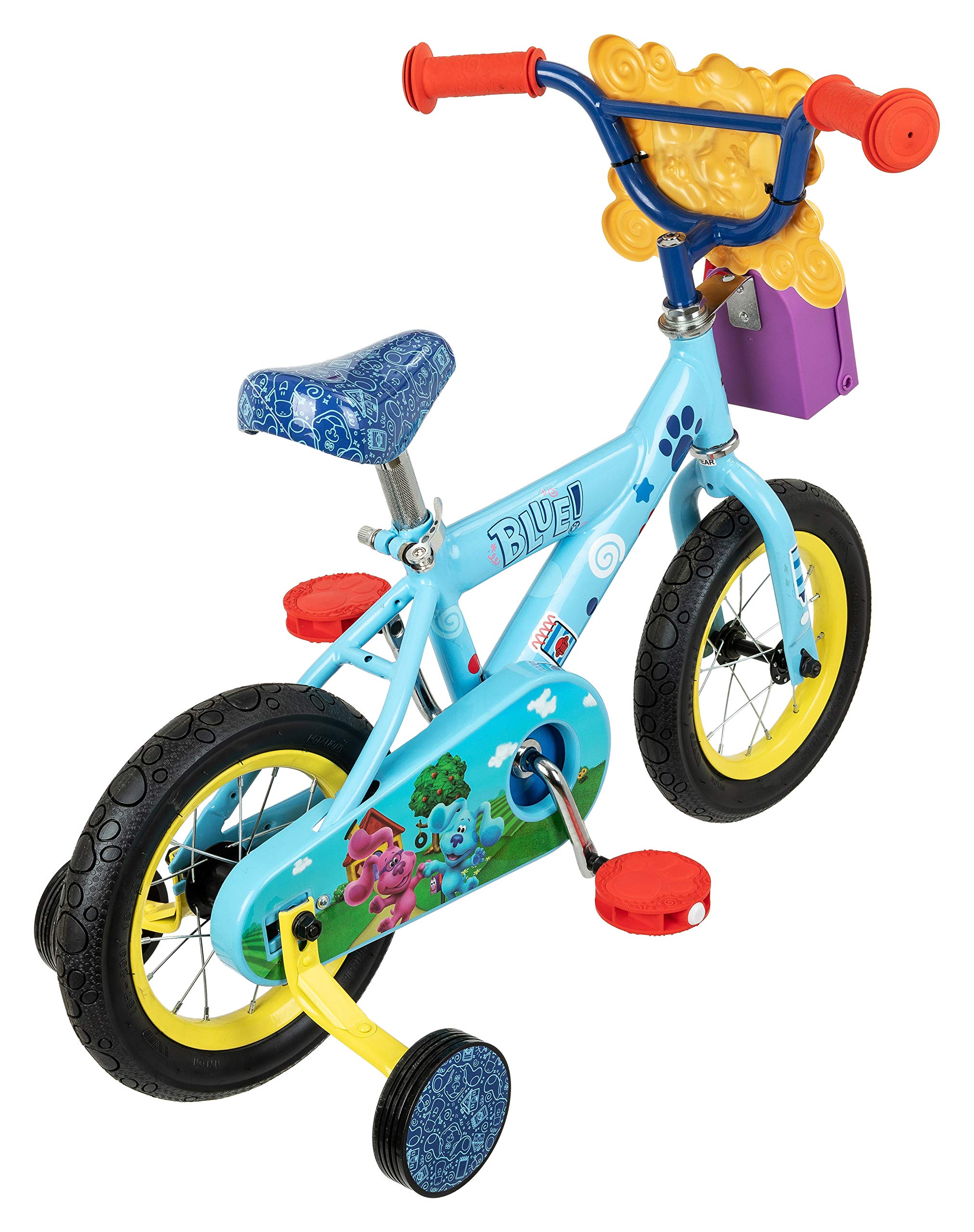 Nickelodeon Blue's Clues & You 12-Inch Kids Bike with Training Wheels for Boys and Girls Ages 2-4 | Perfect First Bike for Toddlers Learning to Ride | Outdoor Play, Birthday Gifts, Preschool Activities