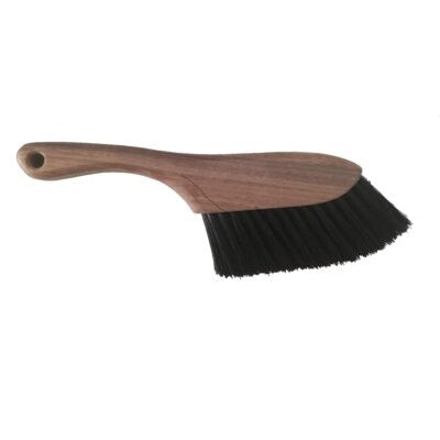 Premium Counter Brush with Natural Walnut Handle - Durable Kitchen Cleaning Tool for Countertops, Sinks, and Stovetops