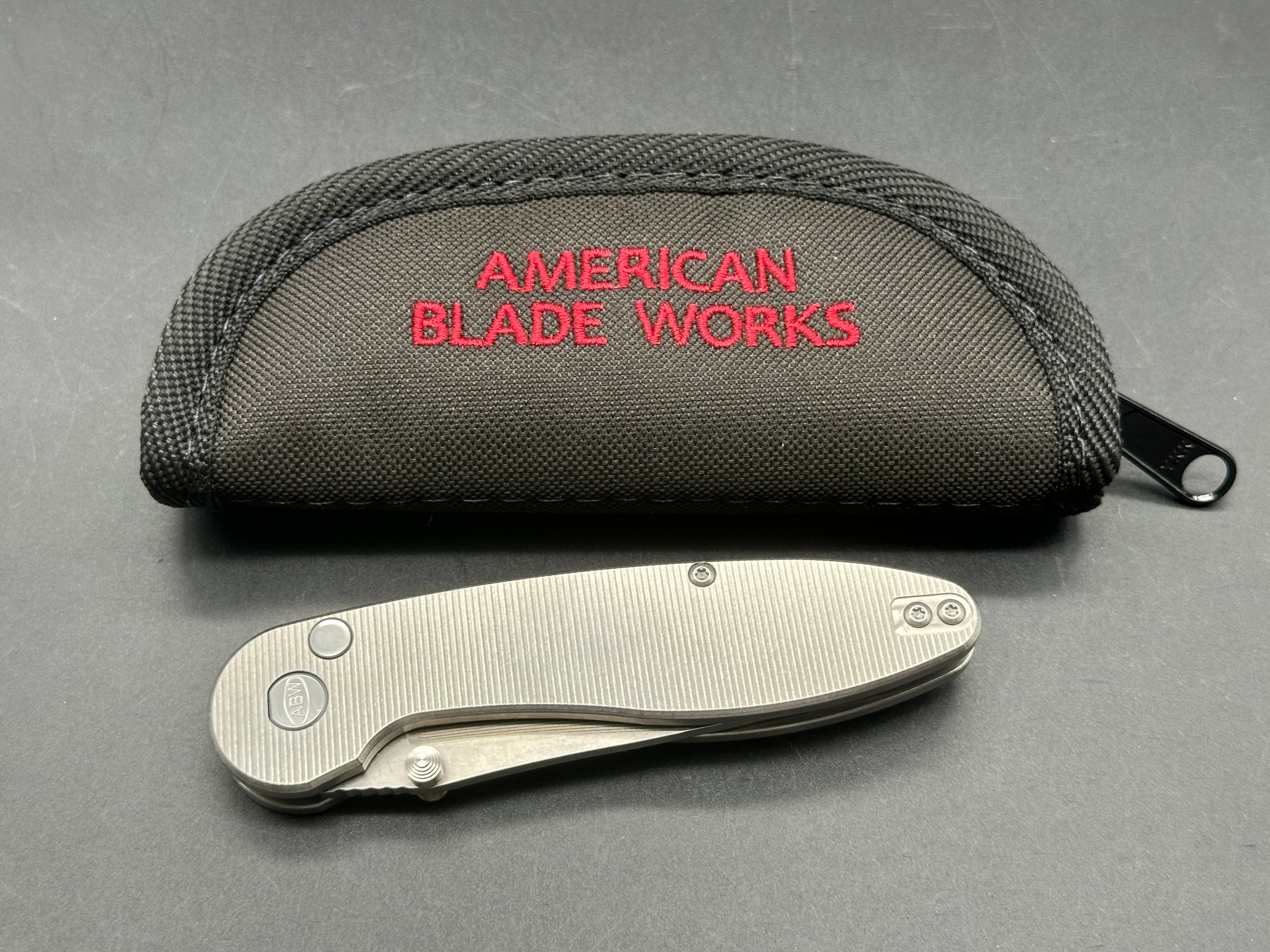 American Blade Works ABW MODEL 1 Titanium Button Lock Folding Knife with MagnaCut Steel - EDC, Outdoor, Camping & Survival Gear