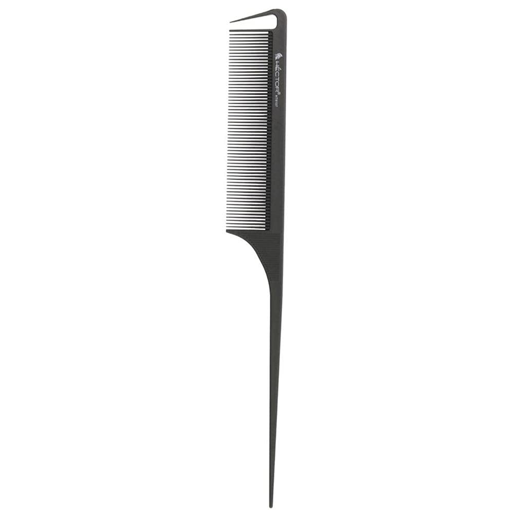Professional Hector Thin Comb for Hair Cutting & Styling - Anti Static Salon Comb (2 Pack) - Perfect for Barbers, Stylists & Home Hair Care