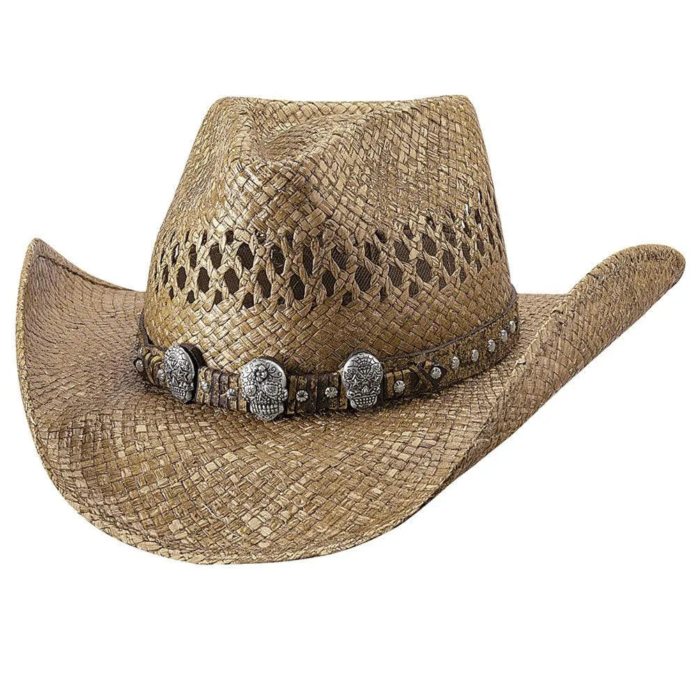 Bullhide Promises Raffia Straw Cowboy Hat for Men & Women - Western Style Sun Hat for Outdoor, Rodeo, and Summer Beach Vacations