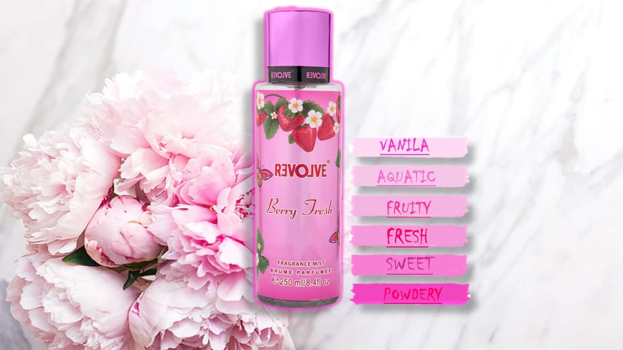Berry Fresh Long Lasting Body Mist 250ml - Floral Fruity Fragrance for Women, All-Day Freshness - Perfect for Daily Use, Gym, Work & Date Nights