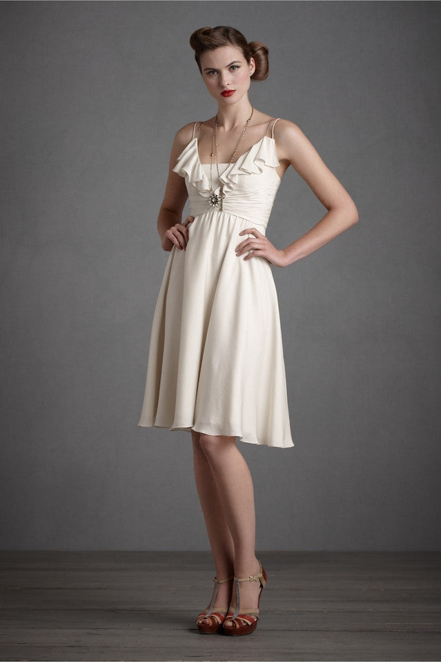 BHLDN Ivory Couplet Dress - Elegant Wedding Guest Dress for Bridal Showers & Formal Events
