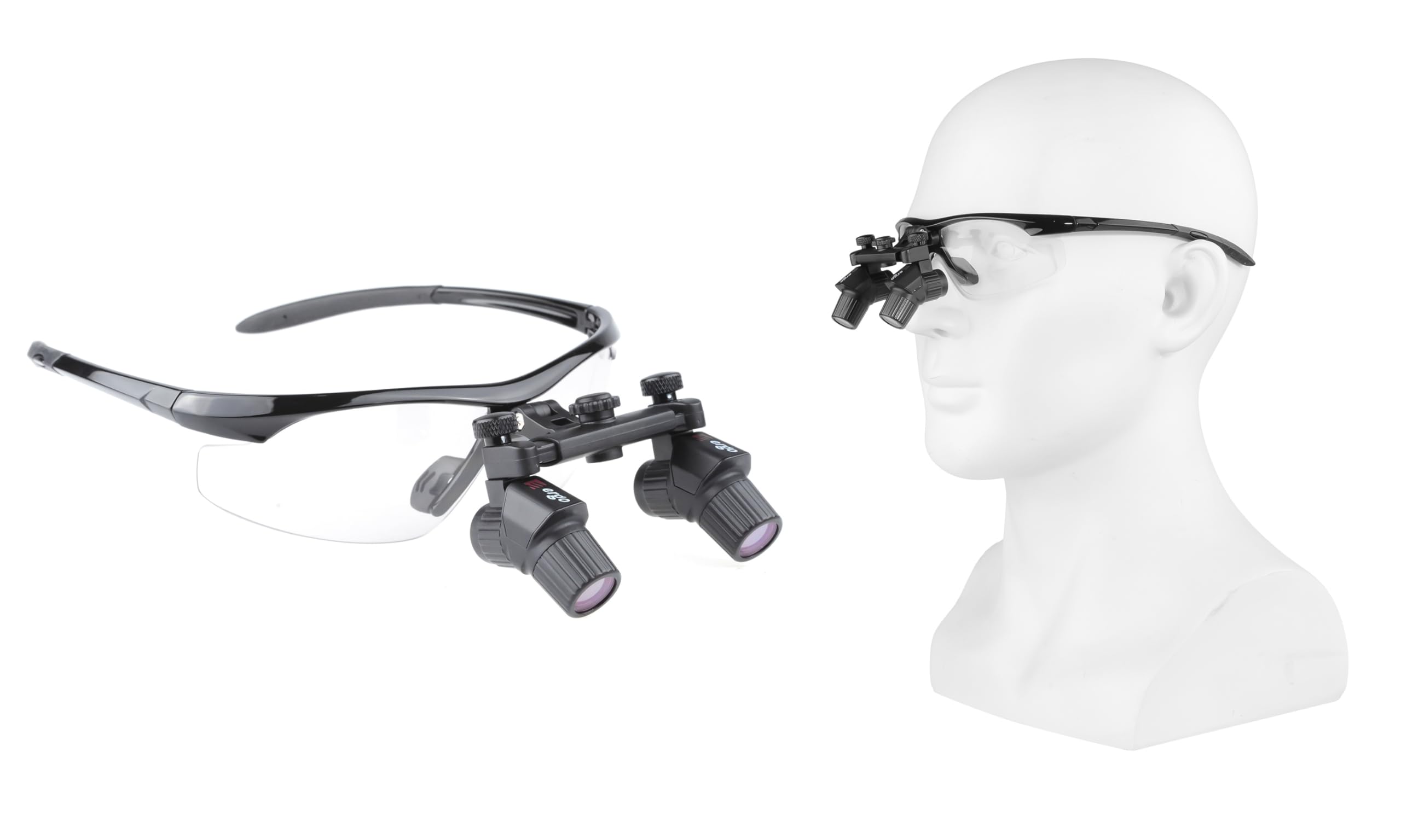 4.0X Medical Ergonomic Ultralight Surgical Binocular Loupes for ENT Surgery - Adjustable Magnifying Glasses with Plastic Frame & 450mm Working Distance (DY-119) - Perfect for Precision ENT Procedures, Dental Work & Microsurgery