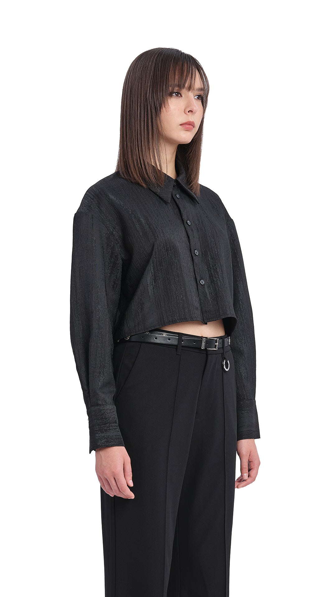 Stylish Mesh Trimmed Crop Shirt for Women - Trendy Summer Fashion Top - Perfect for Casual Outings, Beach Vacations & Music Festivals