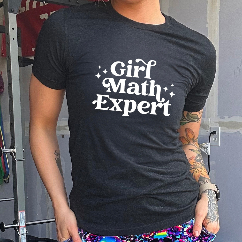 Unisex Girl Math Expert T-Shirt - Funny Math Lover Gift for Women & Men - Perfect for School, Work & Casual Wear