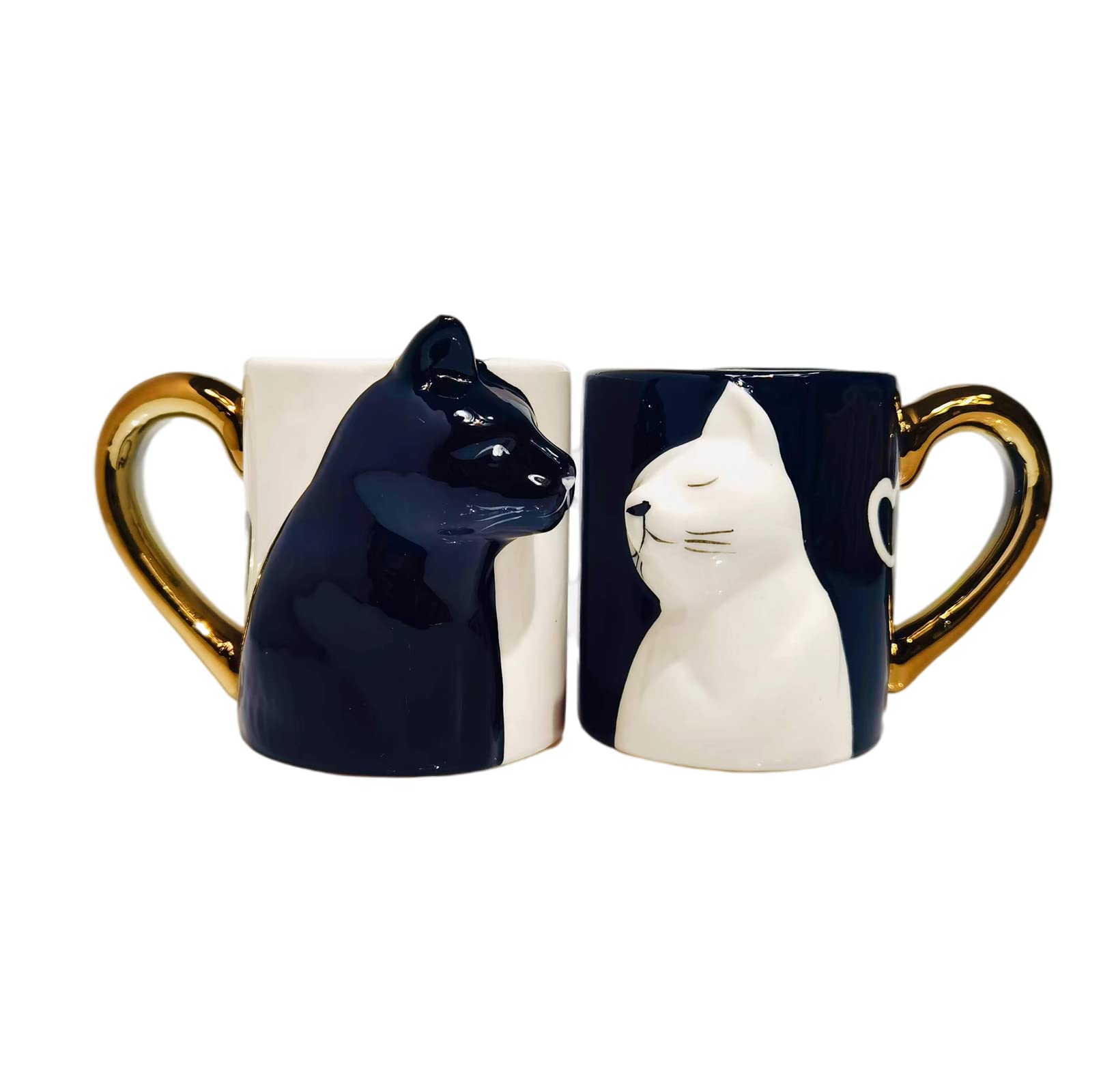 Floette Cute Cat Ceramic Coffee Mug - 12oz Novelty Tea Cup with Cat Design, Perfect Gift for Cat Lovers (A20) - Ideal for Home, Office & Coffee Shops
