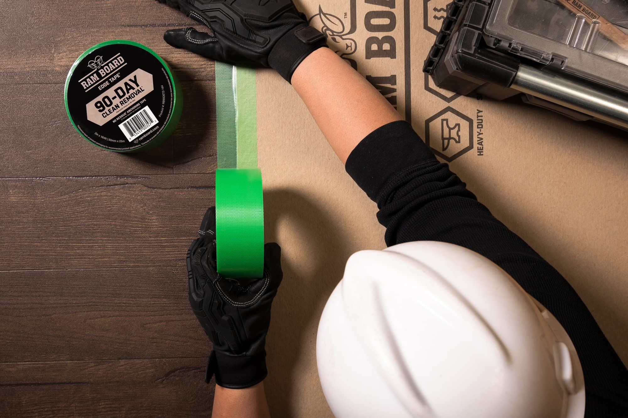Ram Board Edge Tape - 90-Day Clean Removal No Residue Anchoring Tape - 2