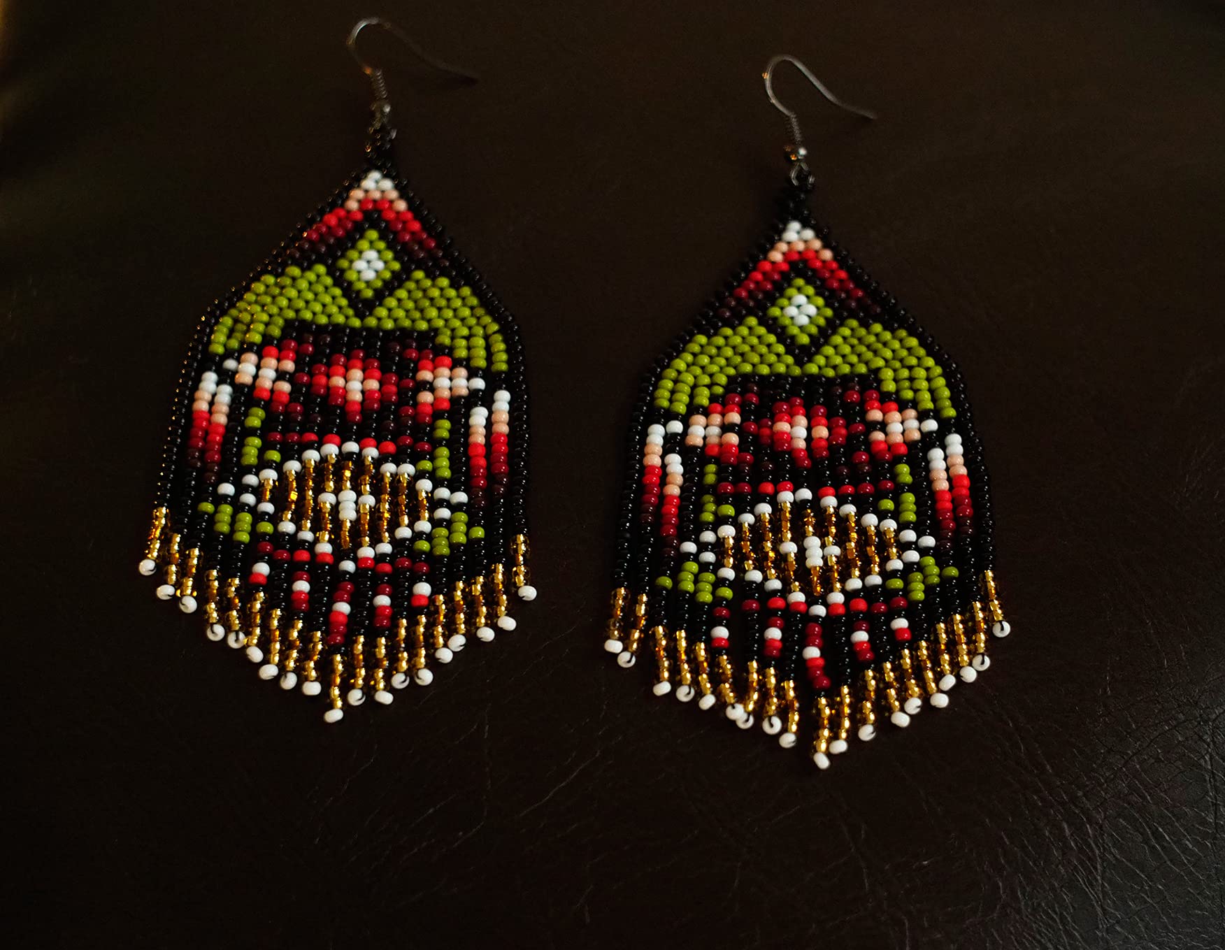 Forest Spirits Indian Inspired Beaded Earrings | Native American Style Beaded Jewelry | Handmade Bohemian Tribal Earrings | Perfect for Festivals, Weddings & Boho Fashion