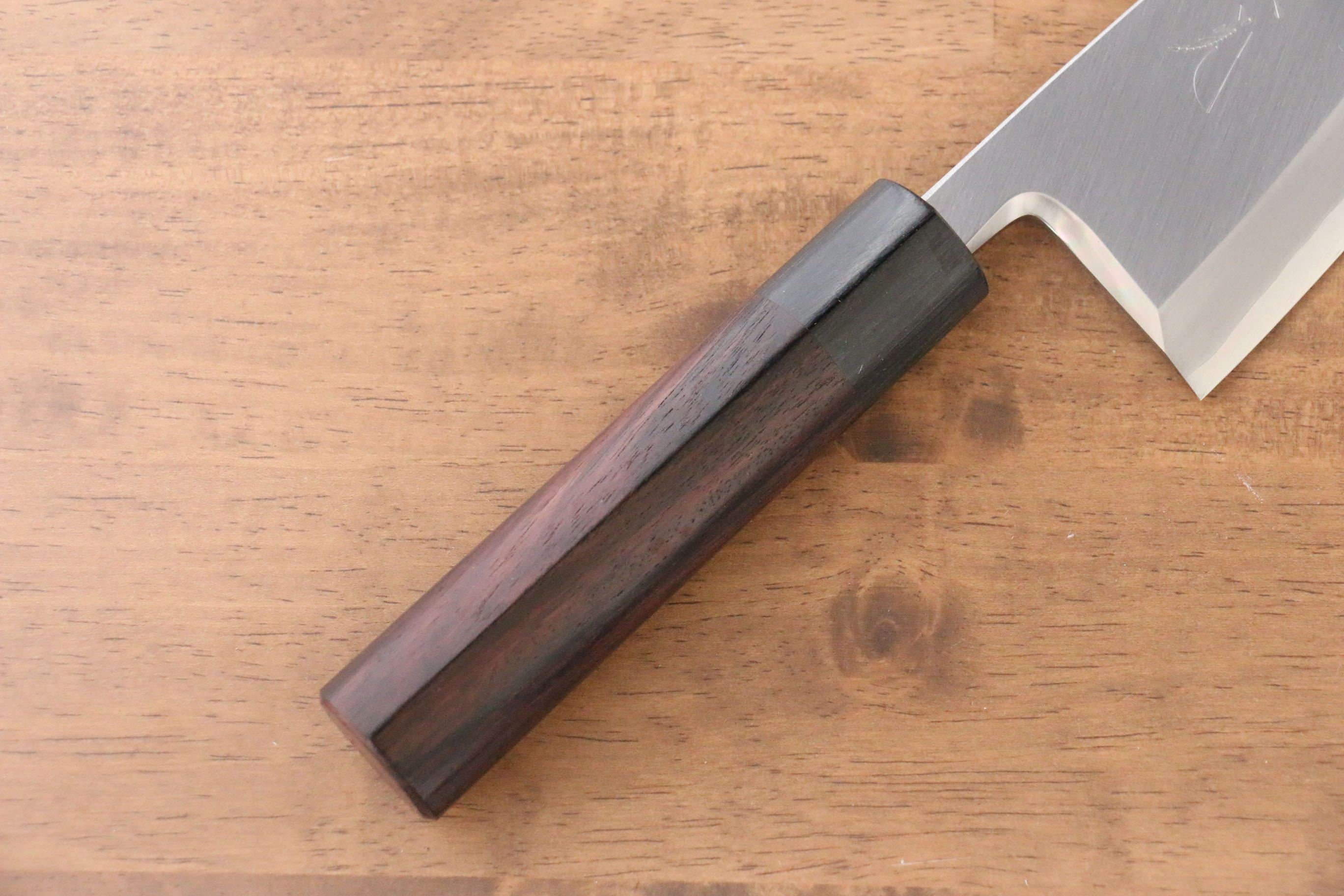 Premium Jikko Silver Steel No.3 Deba Knife 150mm - Japanese Professional Chef Knife with Shitan Handle - Perfect for Sushi, Fish Filleting & Asian Cuisine Preparation