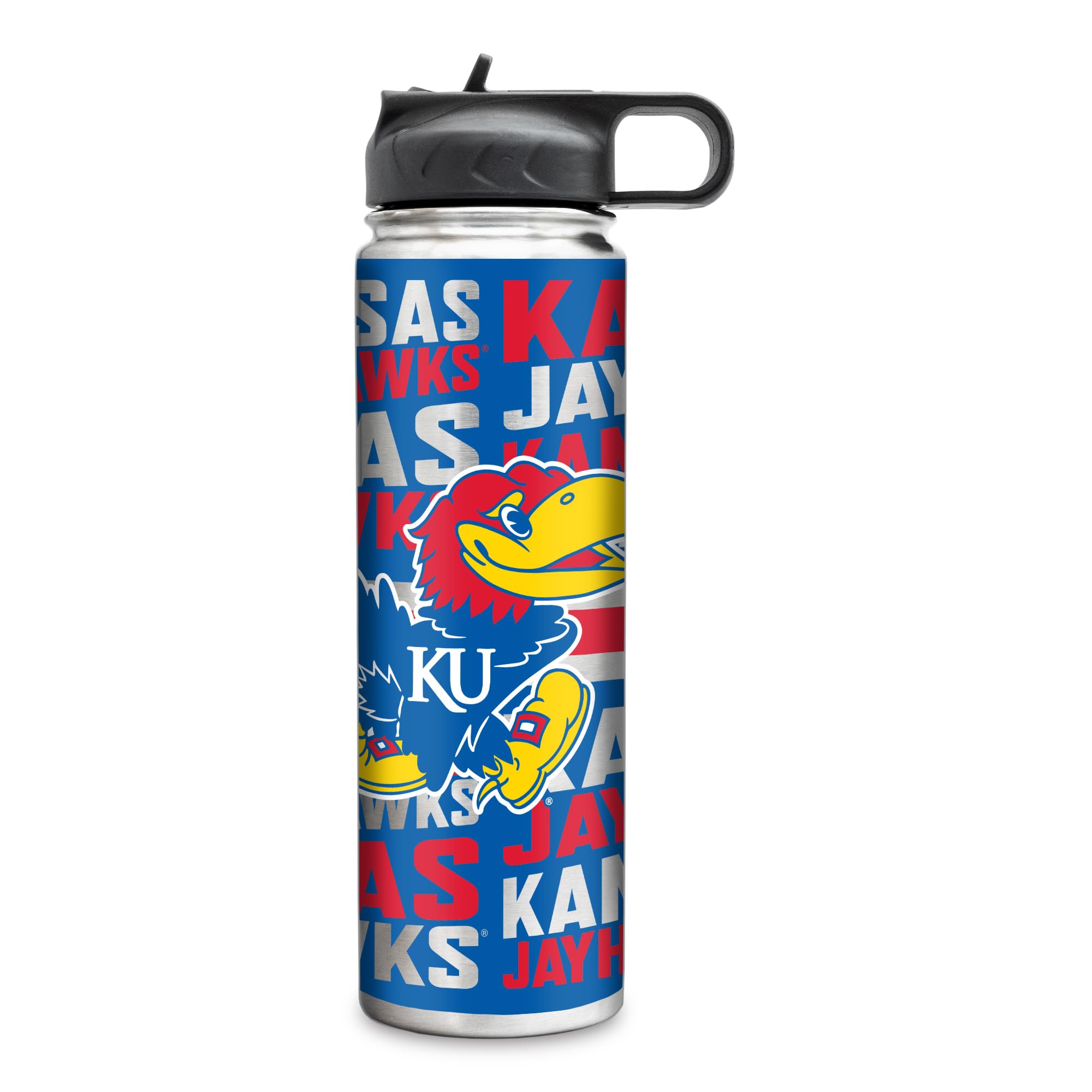 Rico Industries NCAA 22oz Stainless Steel Tumbler with Lid - Insulated Travel Mug for Coffee, Tea, Water & Cocktails - Perfect for Office, Gym, Camping & Outdoor Adventures