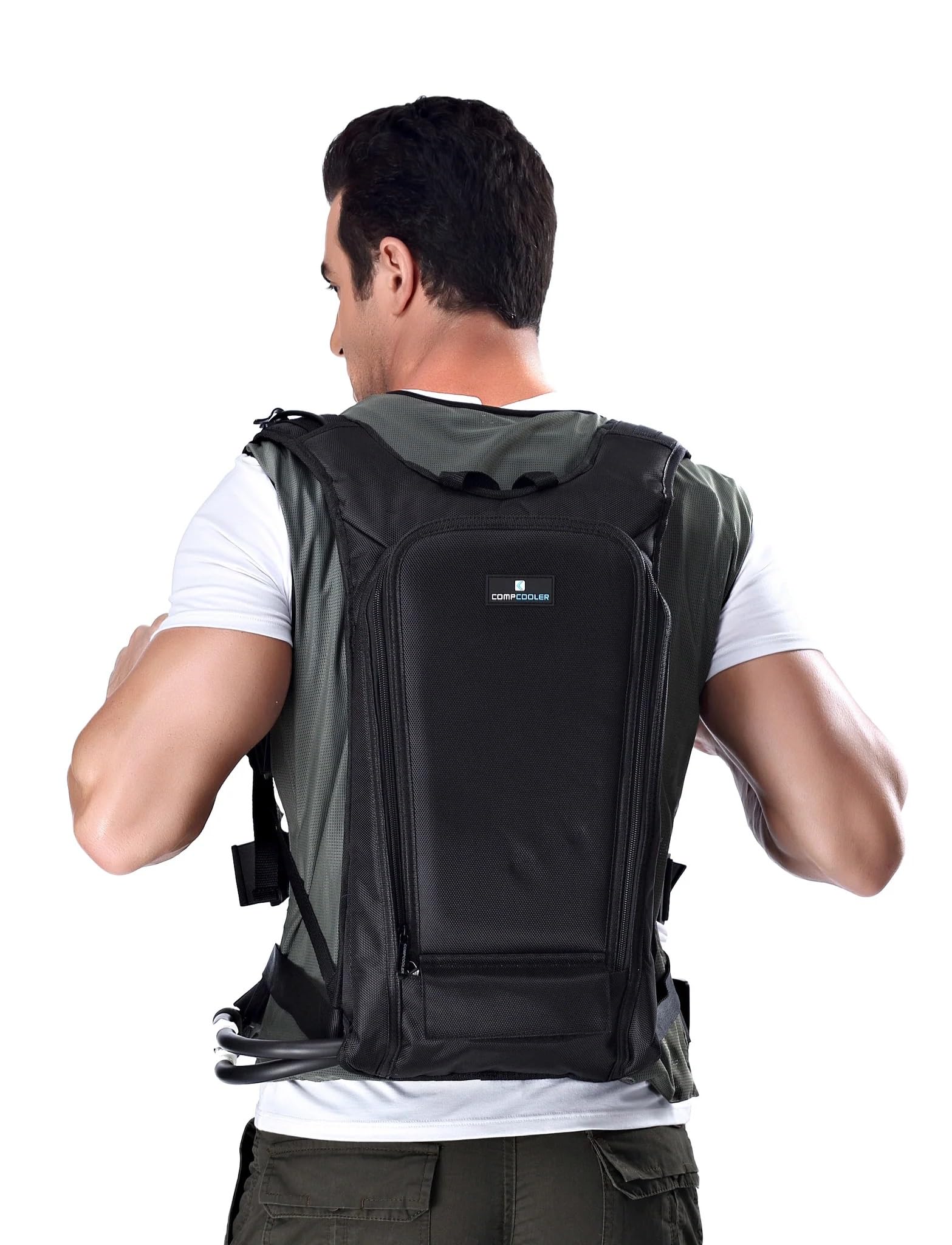 ICE Water Cooling Backpack with Mesh Cooling Vest 3.0 - Hydration Bladder Flow Control System for Outdoor Sports (Green) - Perfect for Hiking, Running & Cycling
