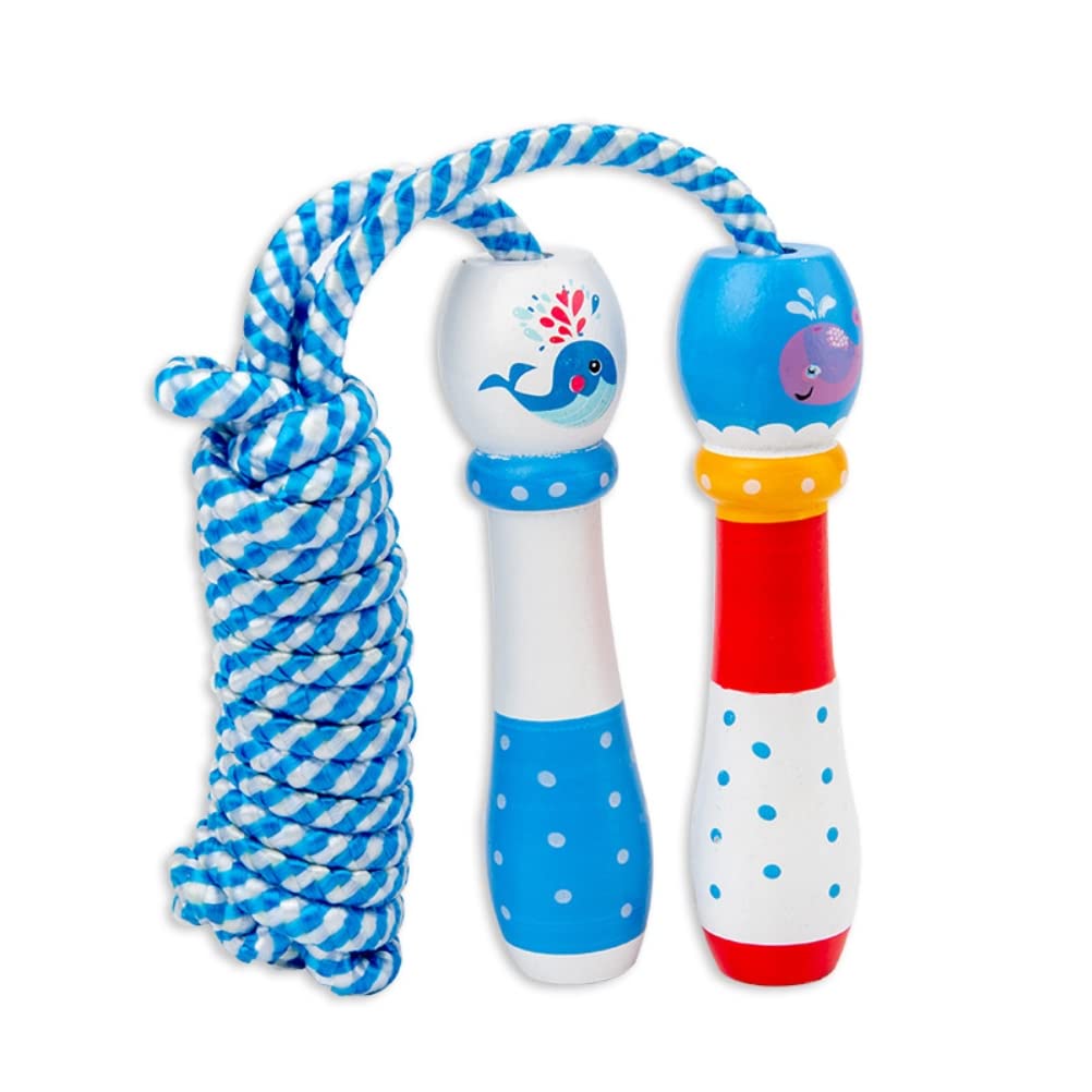 Adjustable Rainbow Jump Rope for Kids & Students - Wooden Handle Skipping Rope for Sports, Fitness, Outdoor Fun & School Activities - Perfect for Exercise, Playground Games & Home Workouts