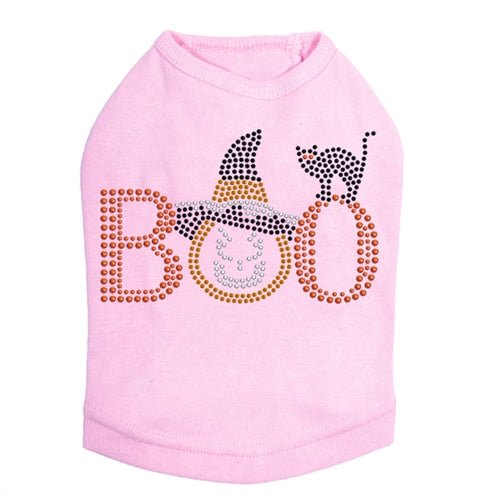 Stylish Boo Hat & Cat Rhinestone Tank Top for Women - Multiple Colors - Perfect for Halloween, Cosplay & Casual Wear
