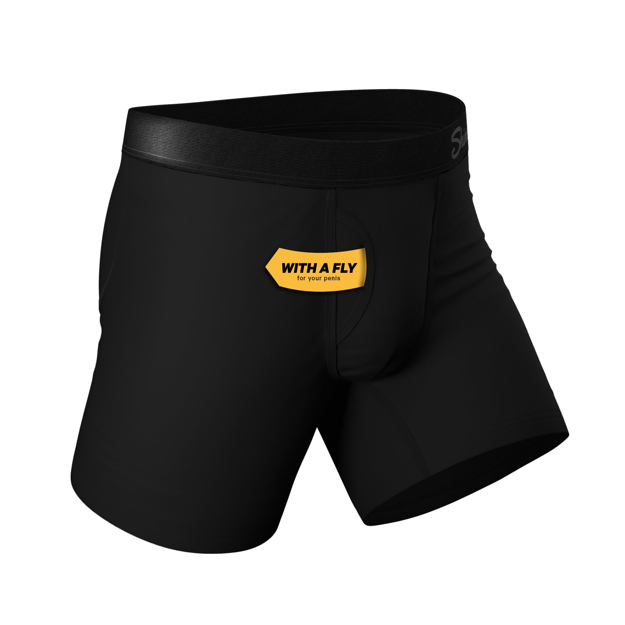 Shinesty Men's Pouch Underwear 6-Pack - Breathable Boxer Briefs with Fly Opening for Comfort & Support | Perfect for Travel, Gym & Everyday Wear