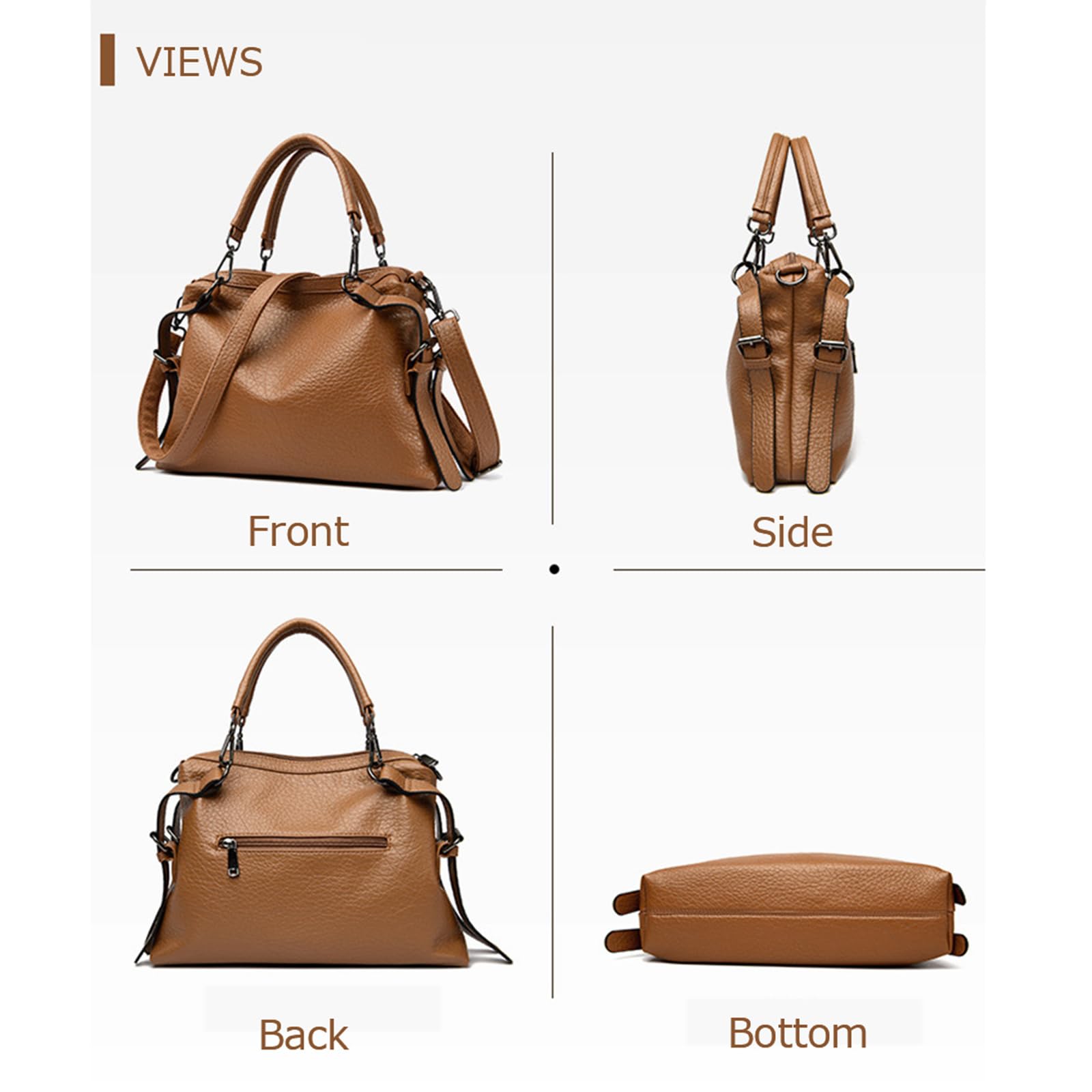 Stylish Large Hobo Bag for Women - PU Leather Crossbody Tote Shoulder Bag with Top Handle - Perfect for Work, Travel & Everyday Use