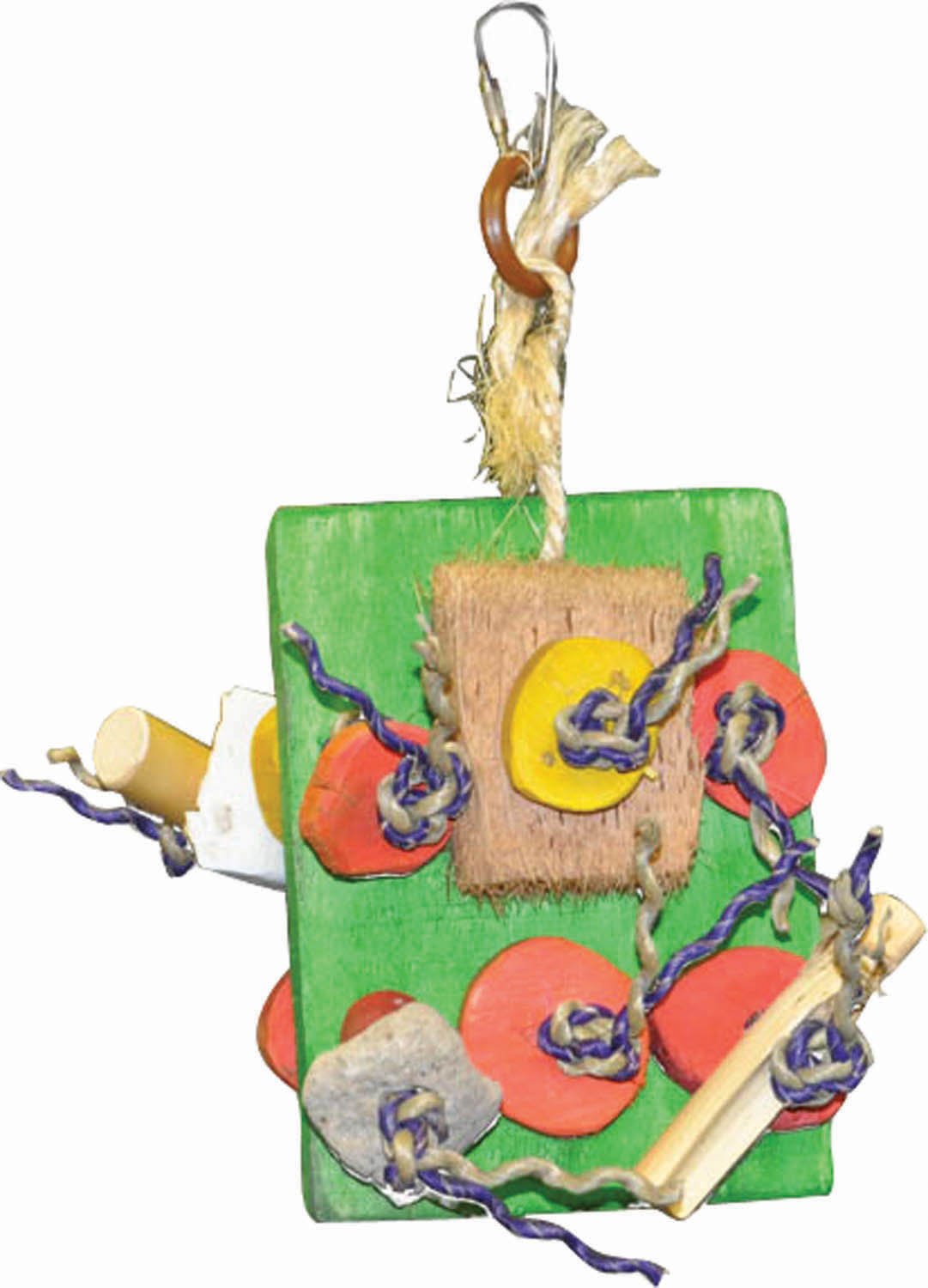 Aecageco Interactive Bird Toys for Small Pets - Fun Chewing & Foraging Play Toy for Parrots, Cockatiels, and Budgies - Perfect for Cage Enrichment and Mental Stimulation