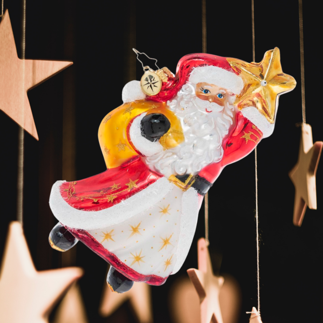 Star Bright Santa - LED Christmas Light-Up Santa Claus Decor for Holiday Home & Yard Decoration | Indoor & Outdoor Xmas Party Decorations