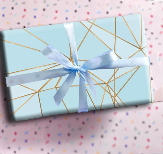 AccuPrints Premium Gift Wrapping Paper - 12 Multicolor Sheets for Birthday, Christmas & Holiday Present Wrapping - High-Quality Gift Wrap Rolls for All Occasions