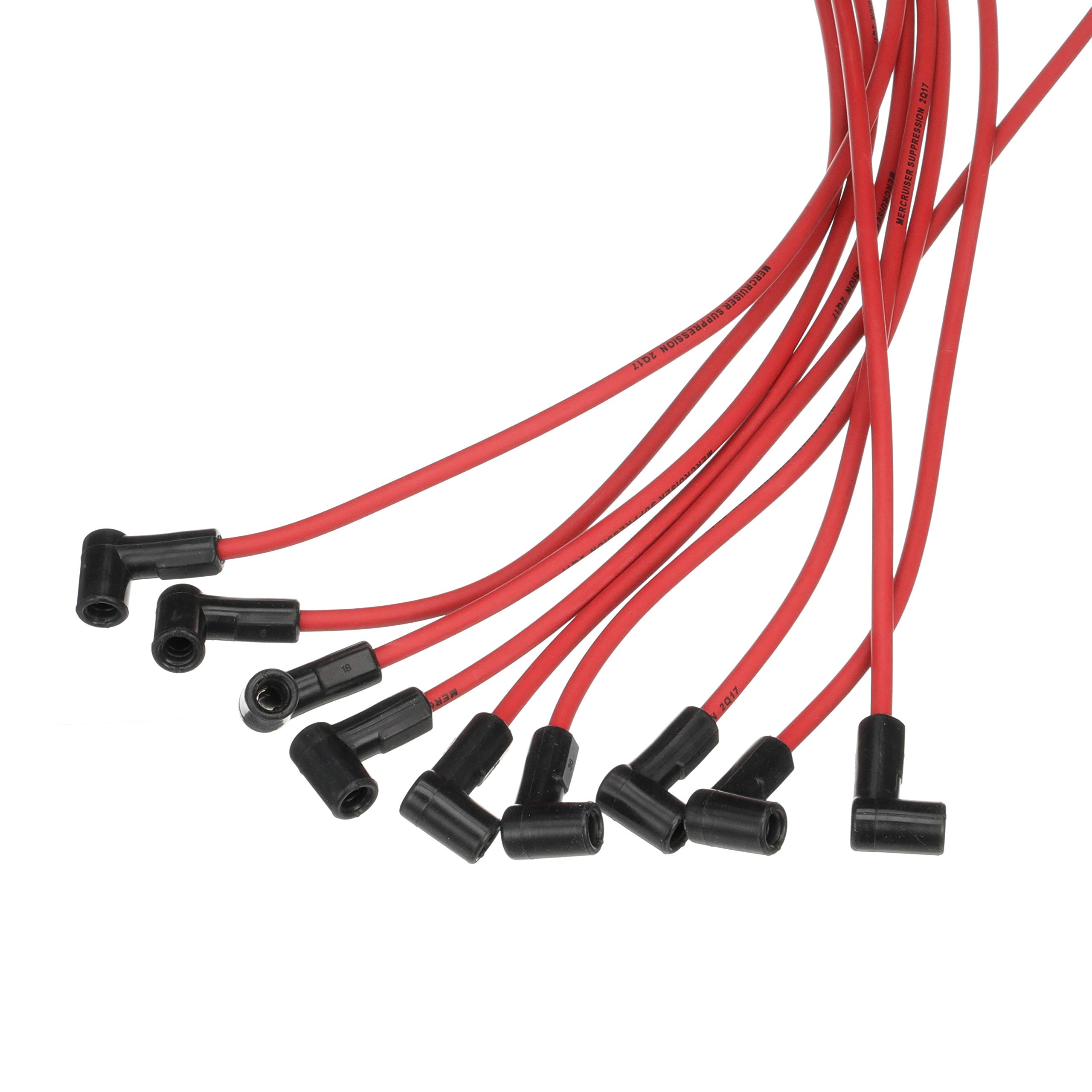 Quicksilver 816608Q80 Red High-Performance Spark Plug Wire Kit - Compatible with Marine & Automotive Engines for Smooth Ignition & Power Boost