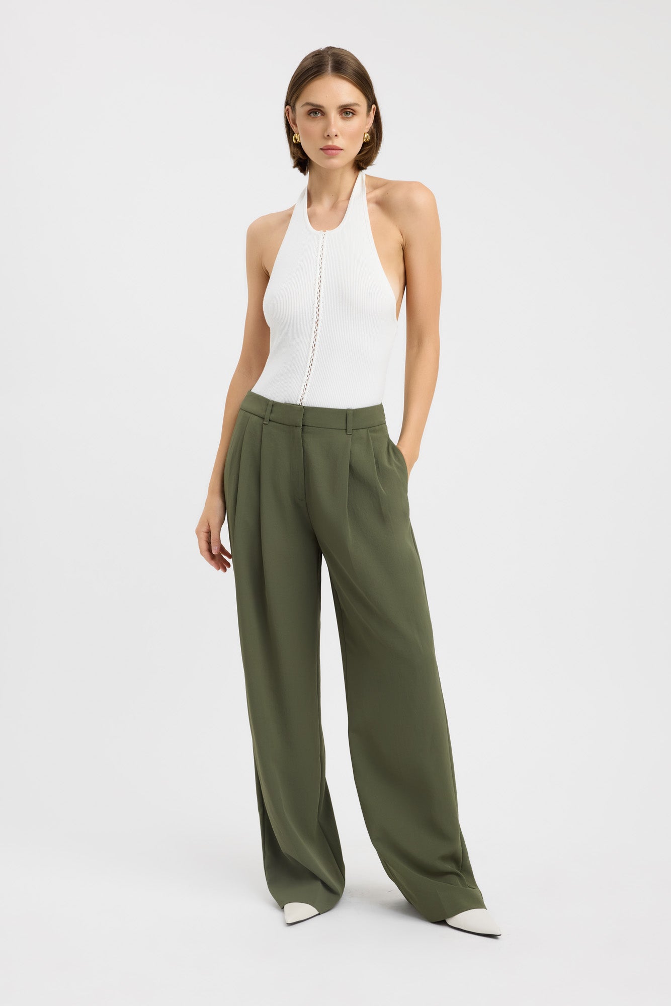 Opal Adjustable Women's Pants - High Waist Stretchy Trousers for Work, Travel & Casual Wear | Comfortable & Stylish Office Pants