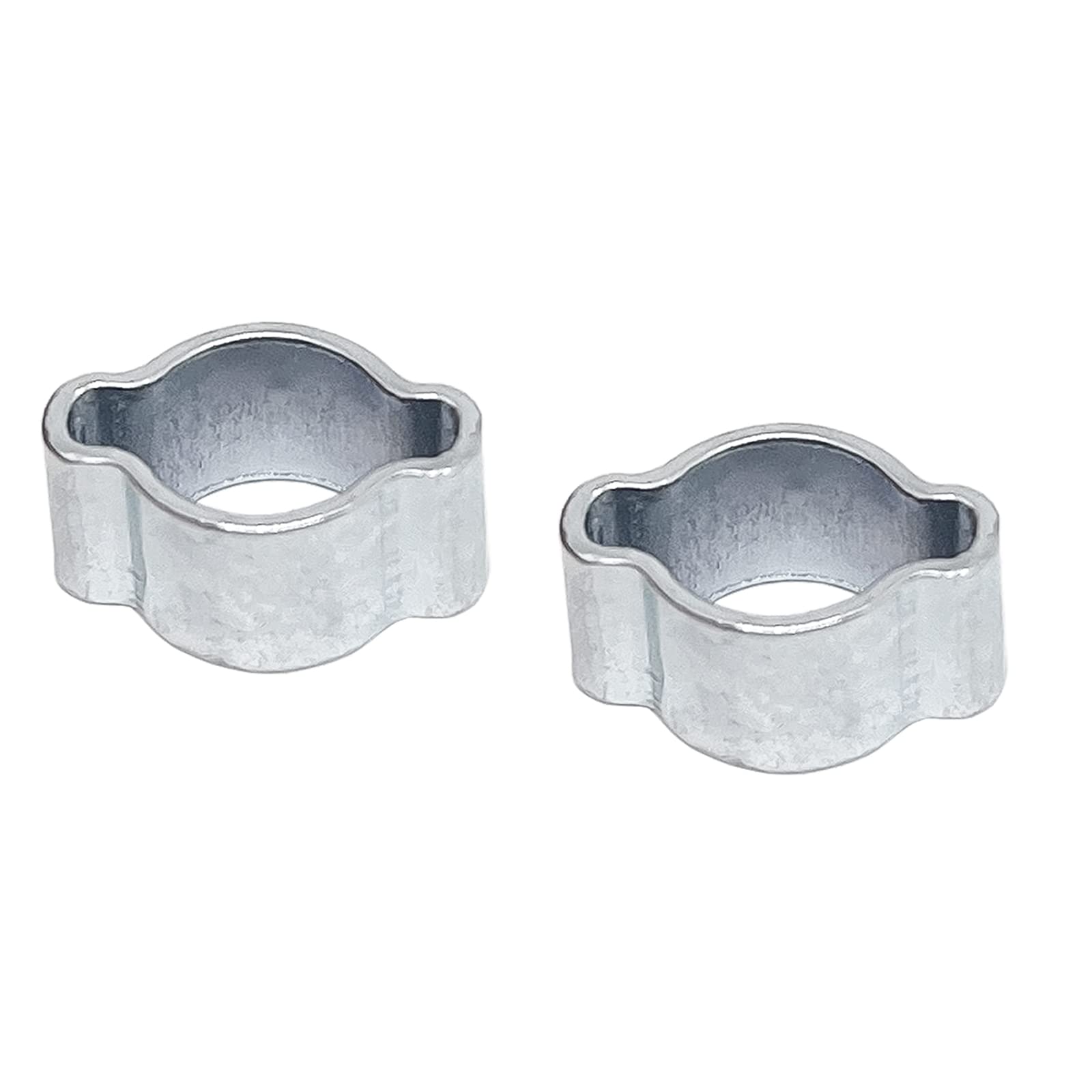 20pcs 5-7mm Adjustable Double Ear Hose Clamps - Zinc-Plated Steel for Plumbing & Automotive