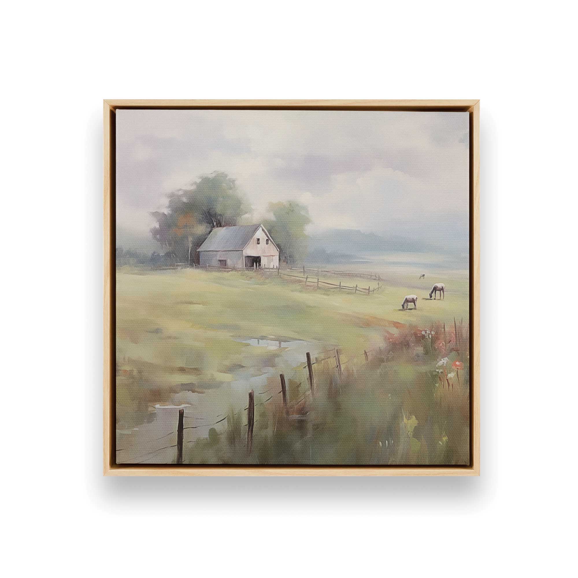 Countryside Farmhouse Bliss - Set of 2 Canvas Wall Art Prints for Living Room, Bedroom & Office Decor