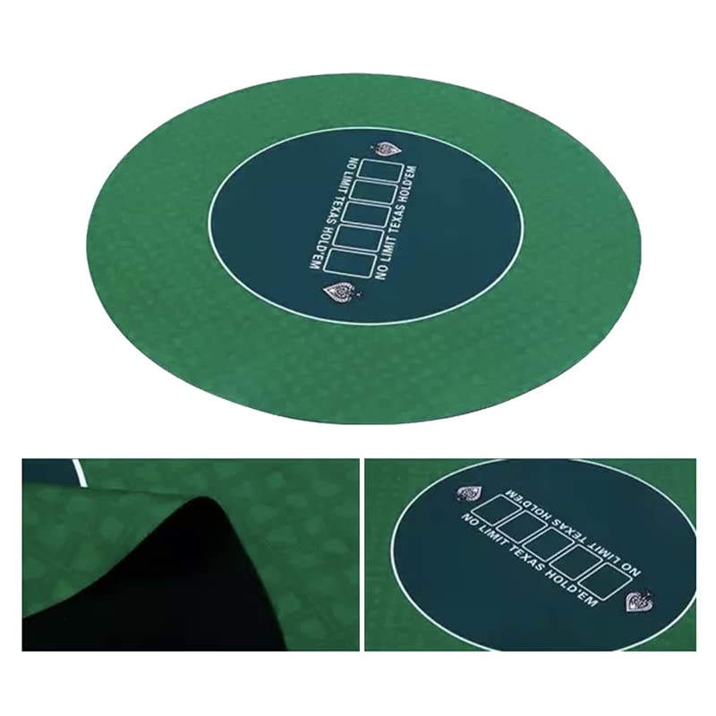 Premium 120cm Round Poker Table Mat - Folding Portable Poker Table Top with Carry Bag for Texas Hold'em & Casino Nights | Home Game, Party & Tournament Use