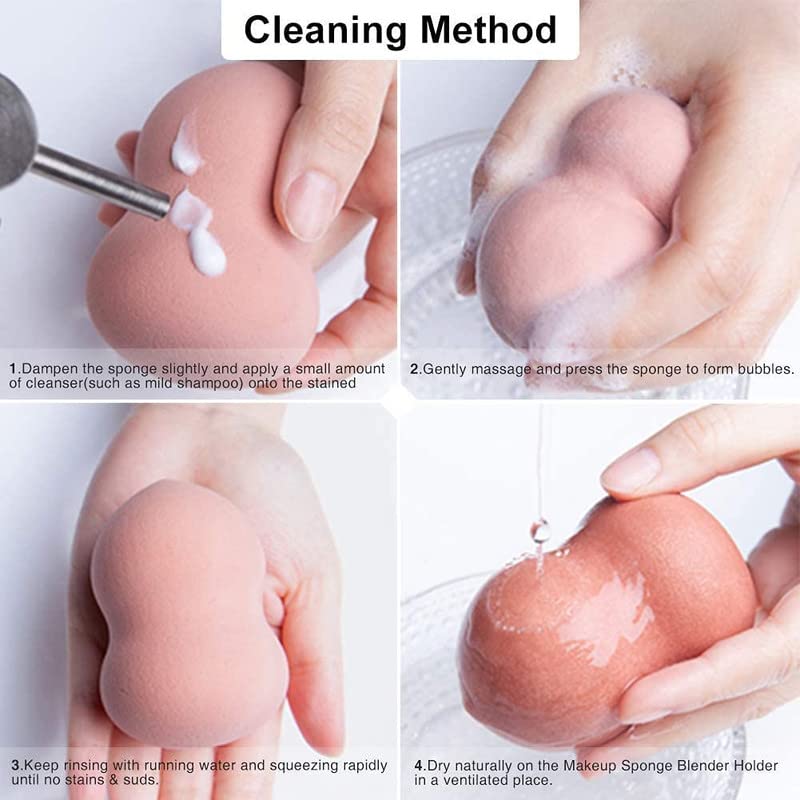 Belicia 8 PCS Makeup Sponge Set - Beauty Blender for Liquid, Powder & Cream Foundation - Multi-Shape Makeup Sponges for Dry & Wet Use - Perfect for Professional Makeup Application & Everyday Beauty Routine