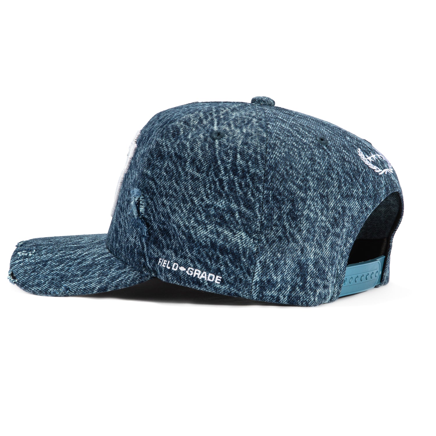 Field Grade Everything's F*cked Snapback Hat - Denim Blue | Adjustable Baseball Cap for Men & Women | Perfect for Outdoor Activities, Concerts, and Casual Wear