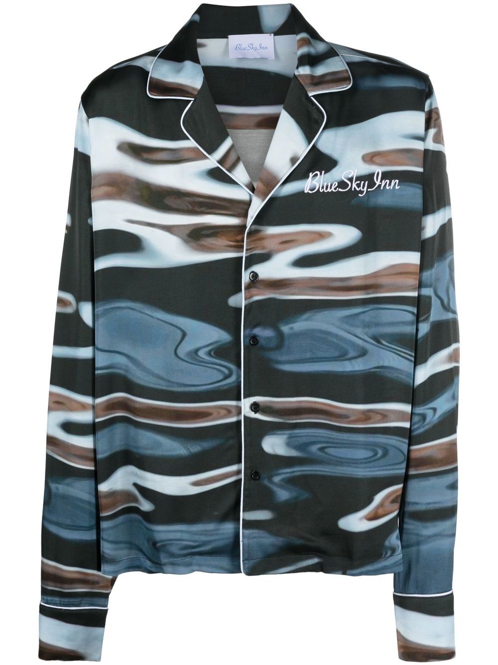BLUE SKY INN Clear Blue Shirts for Men - Casual Comfort Wear for Everyday Outings & Travel