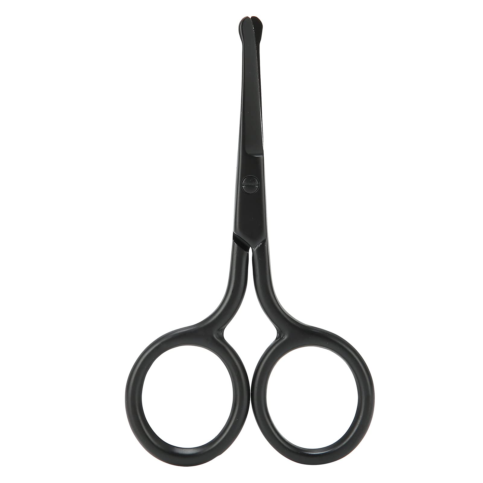 Professional Curved Tip Nose & Eyebrow Scissors - Safety Rounded Edge Facial Hair Grooming Scissors for Precise Trimming of Nose Hair, Eyebrows & Beard | Perfect for Home Grooming Kits & Travel Toiletry Bags