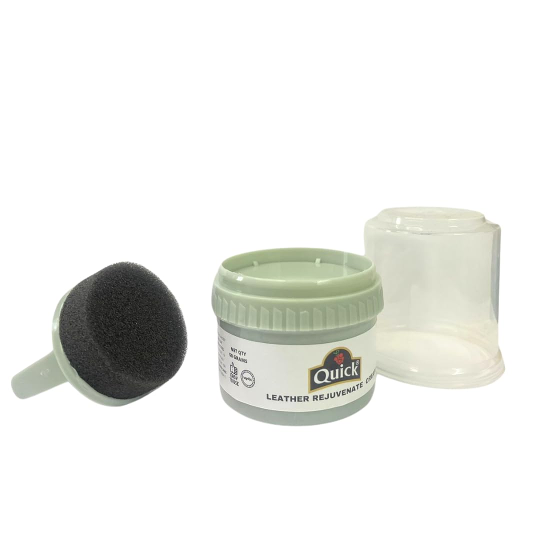 Premium Neutral Quick Leather Cream Polish - 2 x 50g Pack | Nourishing & Protective Leather Care for Shoes, Bags, Jackets & Furniture | Easy Application for Home, Office & Travel Use