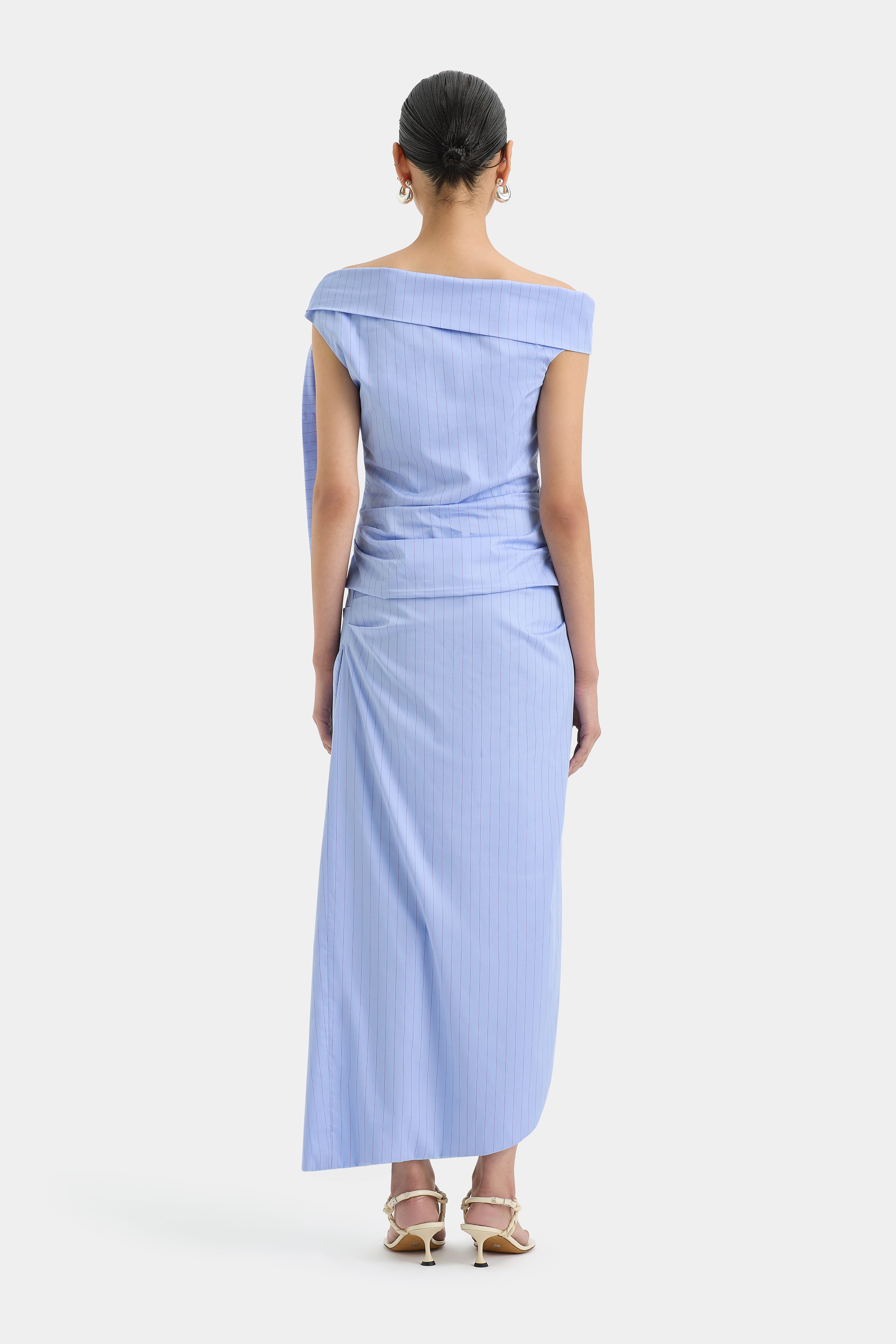 Lori Midi Skirt Sky Blue - Flowy A-Line Women's Skirt for Casual Wear, Office & Summer Outfits