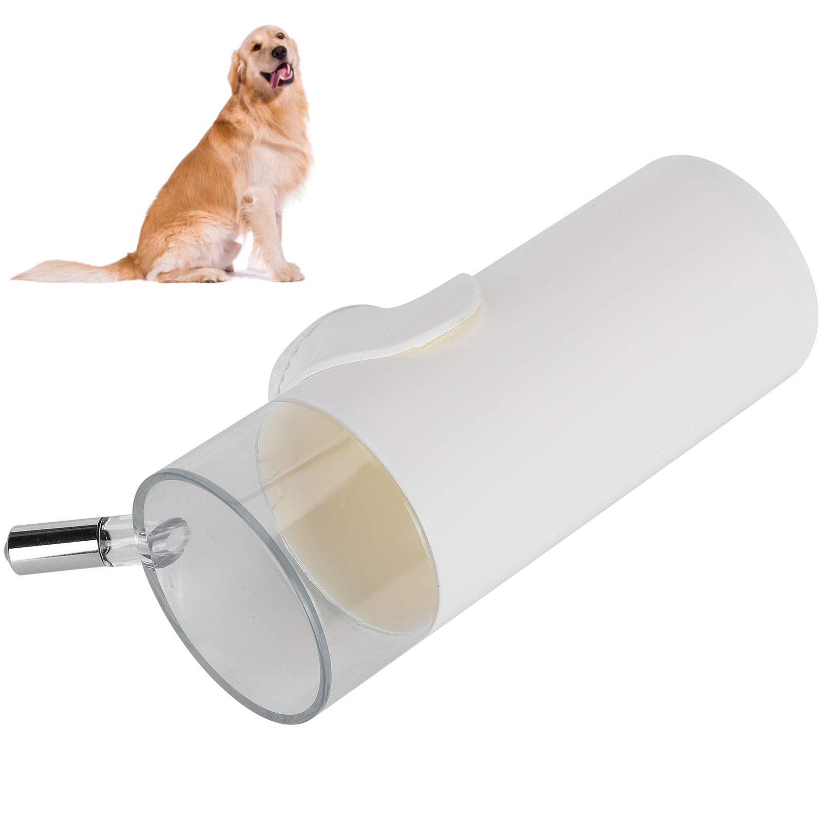 Non-Drip Pet Water Bottle for Dogs - Adjustable Height Large White Kennel Cage Water Dispenser | Perfect for Travel, Crate Training & Outdoor Adventures