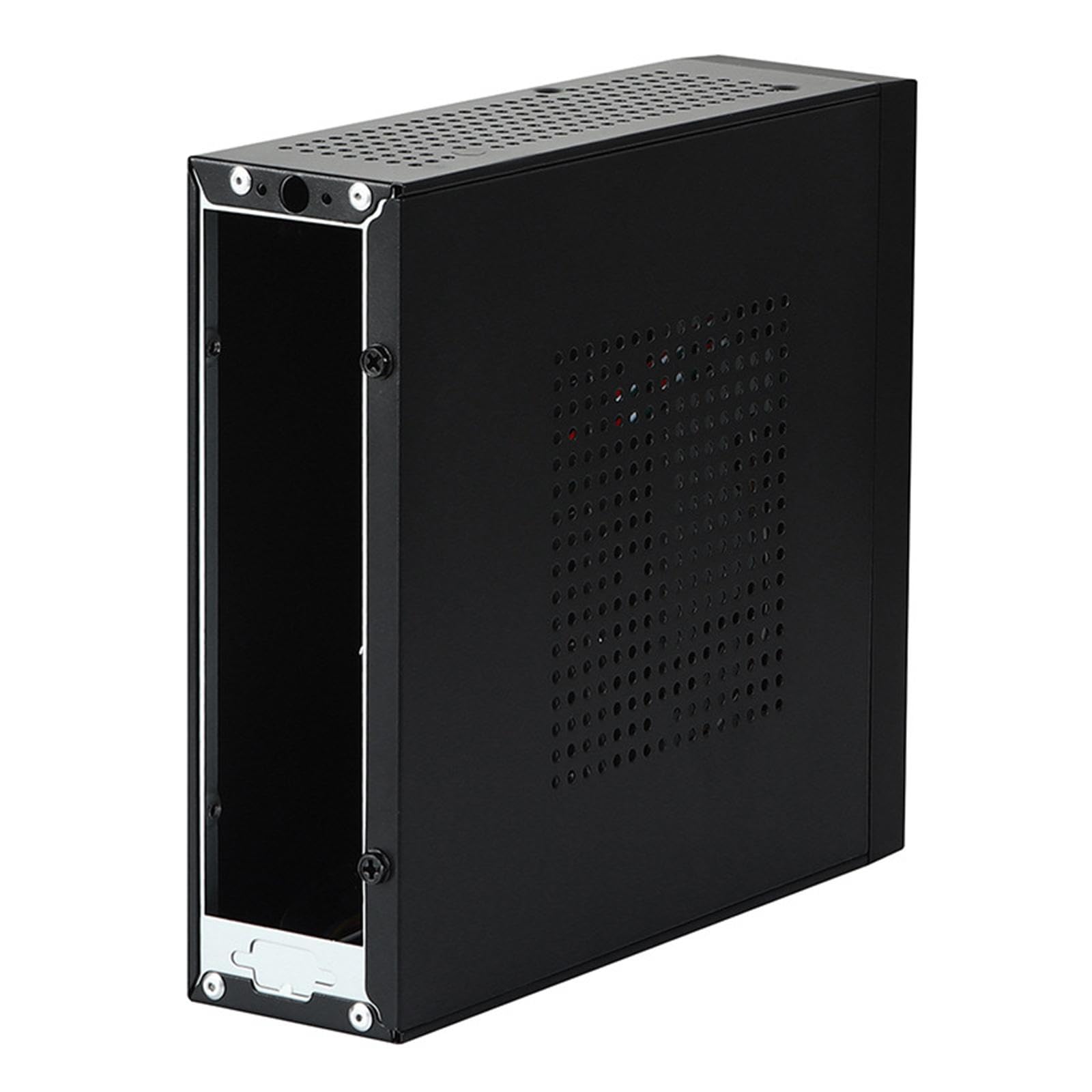 Ronyme ITX Computer Case - Compact Mini PC Chassis for Workplace | USB 2.0 | Supports Mini-ITX Motherboard | Space-Saving Desktop Case for Office, Home & Gaming Setup