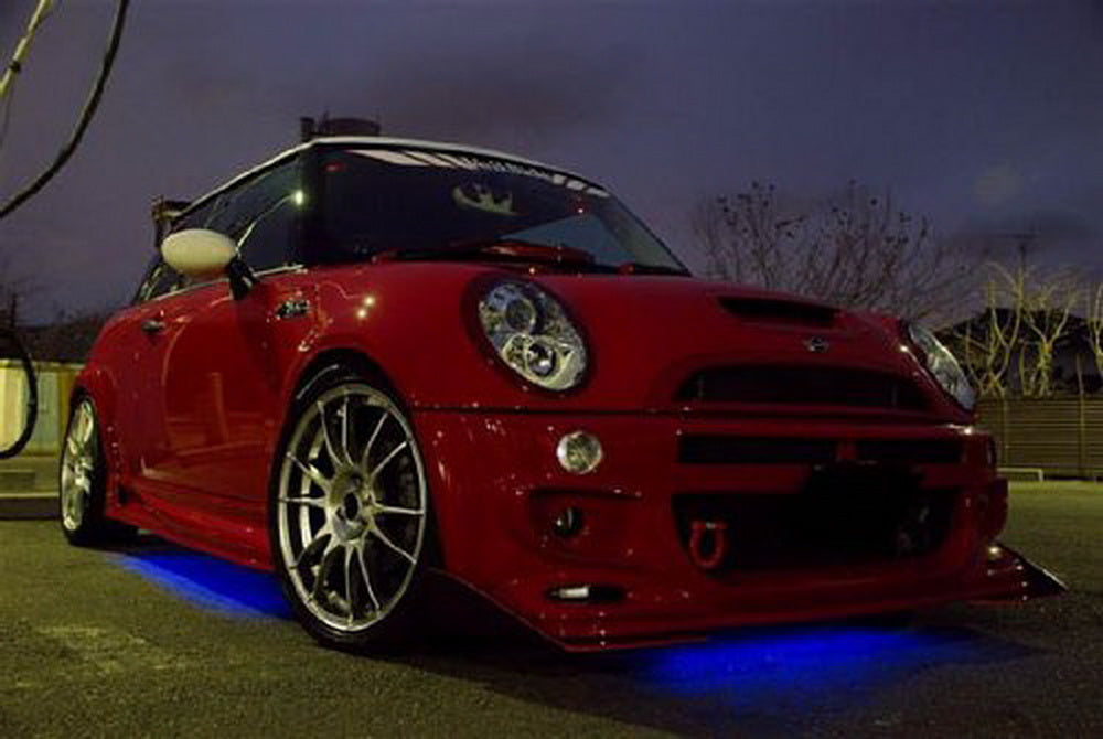 4-Piece Multi-Color RGB 252 LED Underbody Car Lighting Kit with Remote Control - Customize Your Ride for Night Cruising & Car Shows