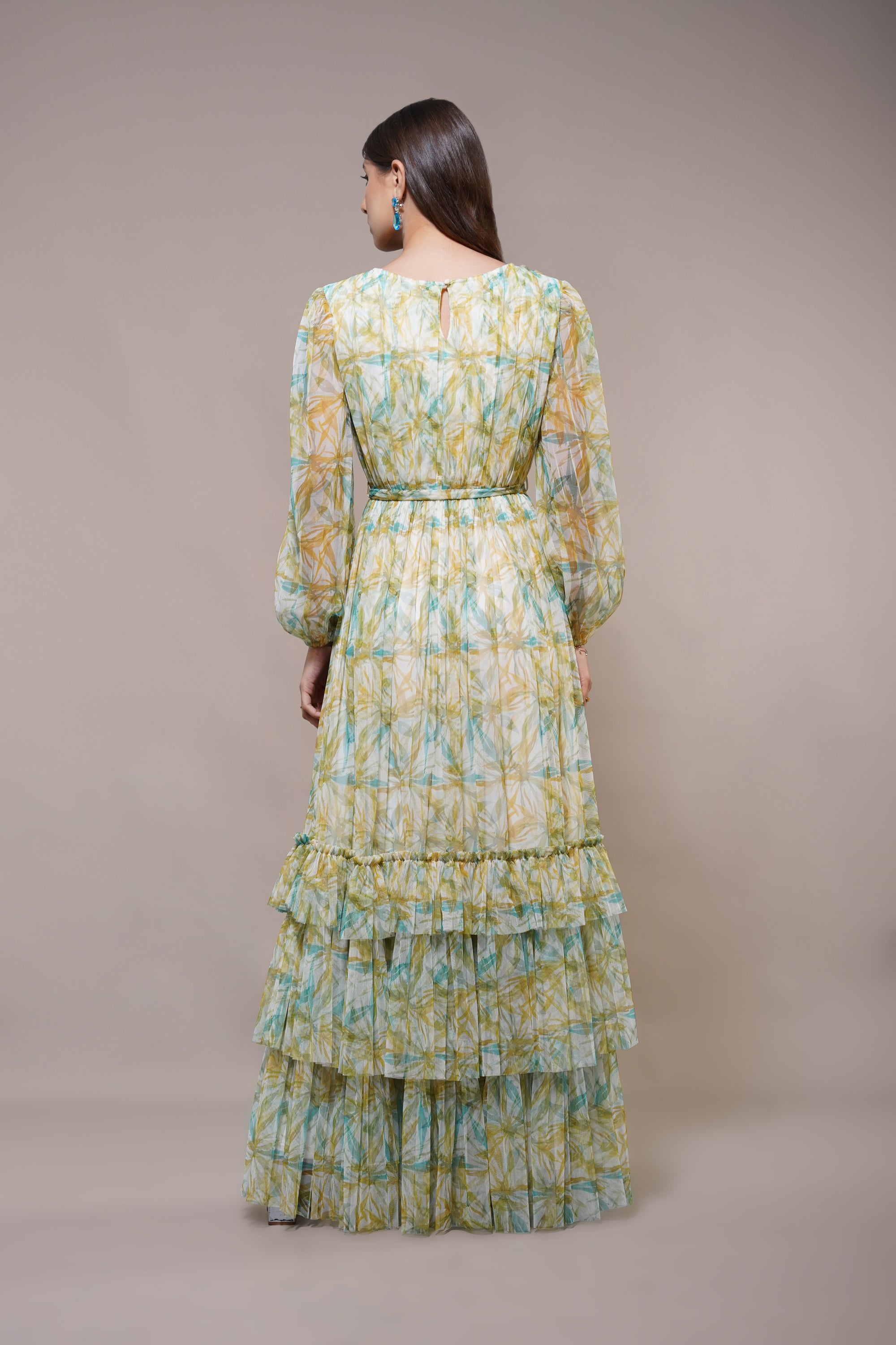 Rebecca Green Floral Maxi Dress for Women | Elegant Summer Beach Wedding Party Dress | Perfect for Vacations, Date Nights & Special Occasions
