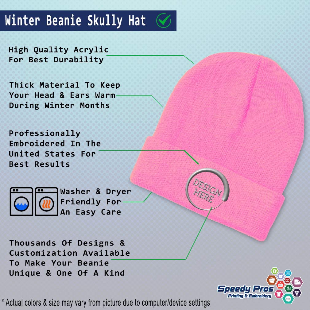 Men's & Women's Skunk A Embroidery Winter Beanie Hat - Acrylic Skull Cap for Cold Weather - One Size Fits All - Perfect for Outdoor Activities & Casual Wear