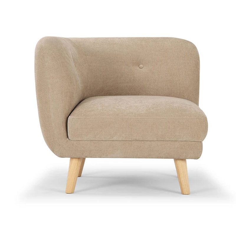 Alfred Fabric Right 1 Seater Modular Sofa - Modern Comfortable Single Chair for Living Room, Bedroom & Small Spaces
