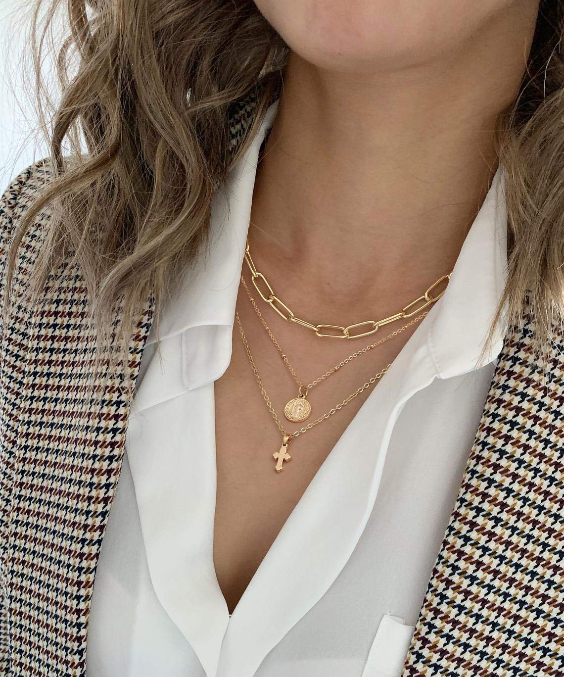 SOFYBJA 18k Gold Plated Dainty Choker Necklace for Women - Tiny Lock & Key Pendant, Personalized Layered Chain Jewelry | Perfect for Date Night, Anniversary Gifts & Everyday Elegance