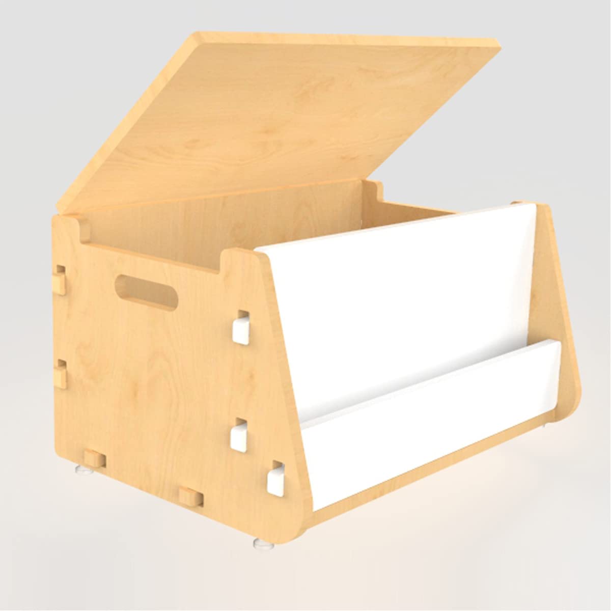 Eco-Friendly Wooden Toy Chest for Kids 2-7 Years | Montessori Inspired Toy Organizer with Book Display Shelf | Quick DIY Kids Furniture Storage Box | Perfect for Nursery, Playroom & Bedroom Organization (White)